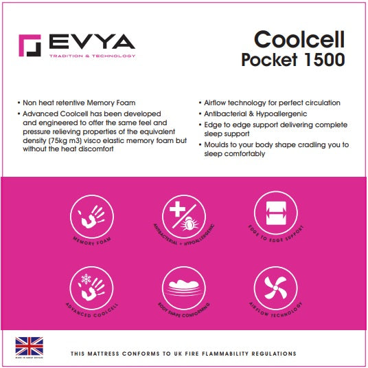 EVYA Coolcell Pocket Sprung Mattress